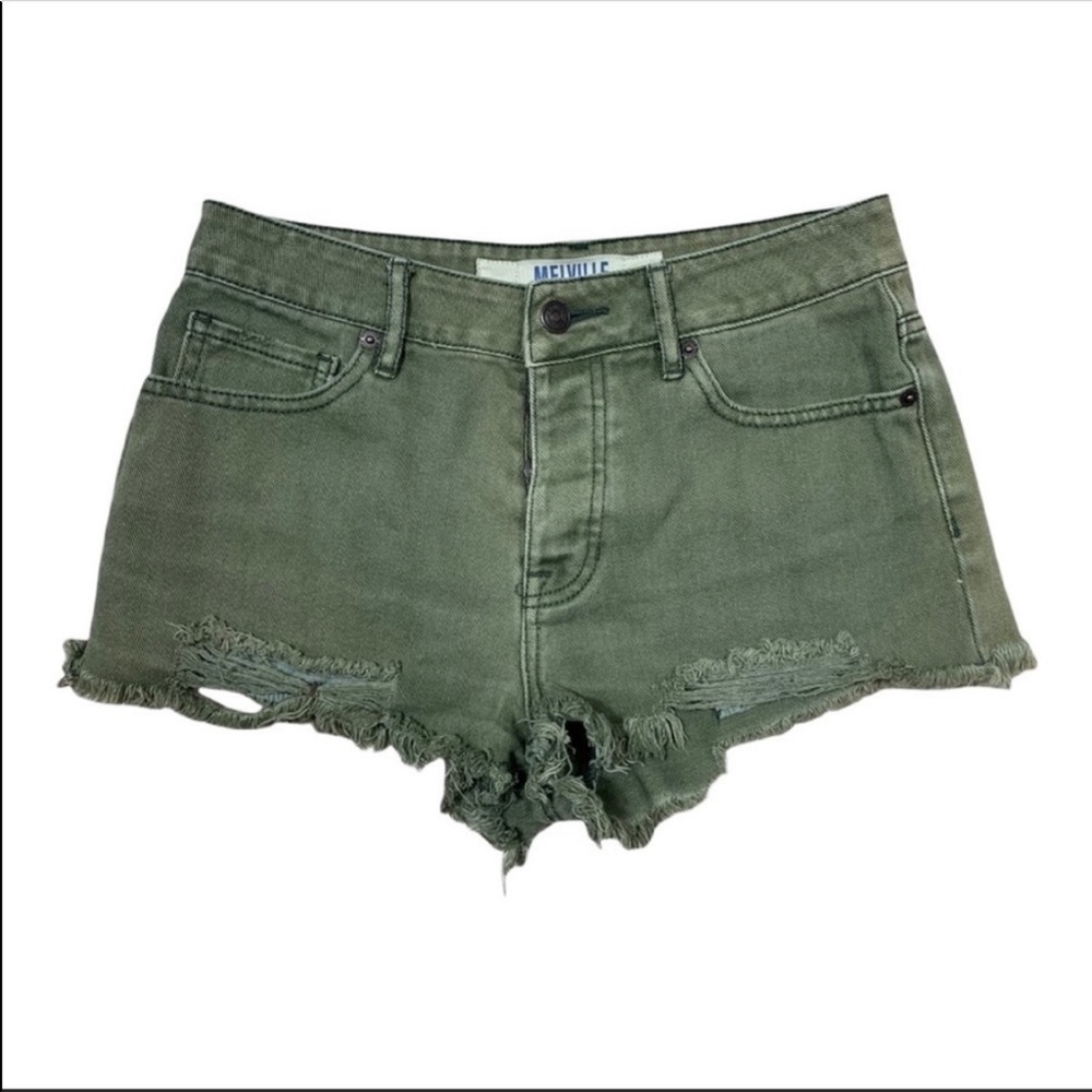 Brandy Melville Green Jean Shorts